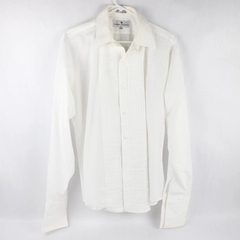 Pierre Balmain White Long Sleeve Collared Button Up Men's Size 16