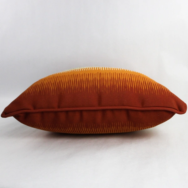 Brown Orange Green White Throw Pillow 15" x 15" Abstract Striped Pattern