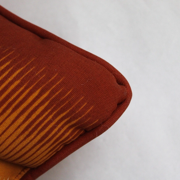 Brown Orange Green White Throw Pillow 15" x 15" Abstract Striped Pattern