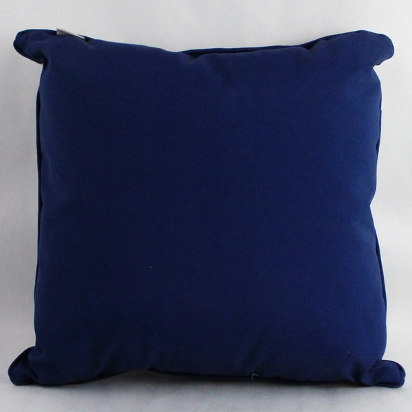 Pier 1 Imports Blue With White Geometric Stitched Design Throw Pillow 16" x 16"