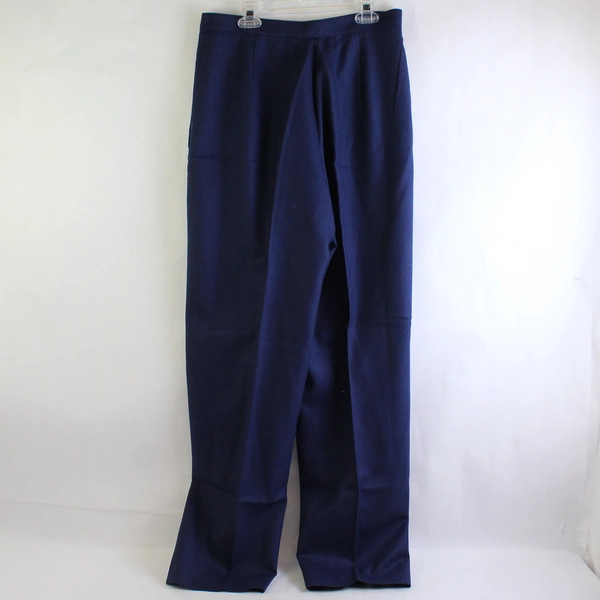 Vintage H.W. LTD. Navy Blue Pleated Wool Dress Pants Women's Size 12