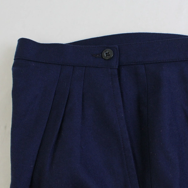 Vintage H.W. LTD. Navy Blue Pleated Wool Dress Pants Women's Size 12