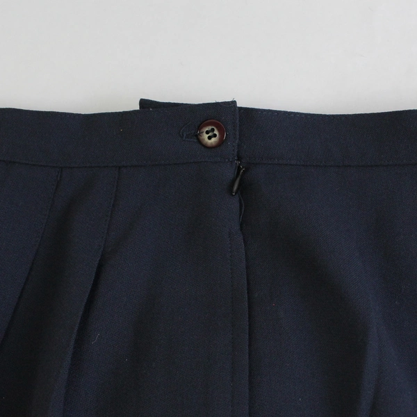 Vintage Rena Rowan for Saville Navy Blue Wool Pleated Dress Pants Women's Sz 12