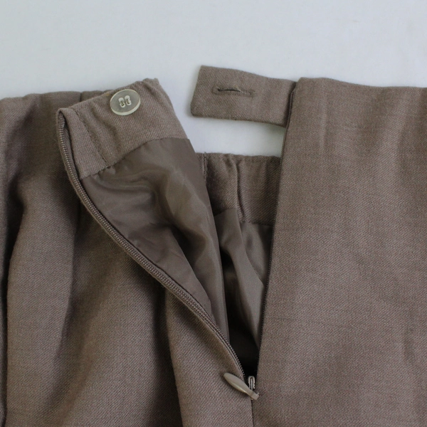 Chadwick's Collection Brown Pleated Wool Dress Pants Women's Size 12