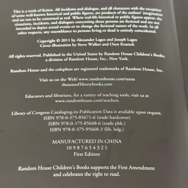 The Sons of Liberty: Death and Taxes Alexander & Joseph Lagos 2011 Paperback