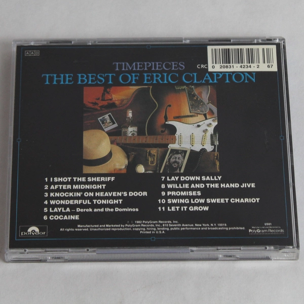 Eric Clapton Time Pieces CD 1982 Rock Music PolyGram - Pre-Owned, Small Scratch