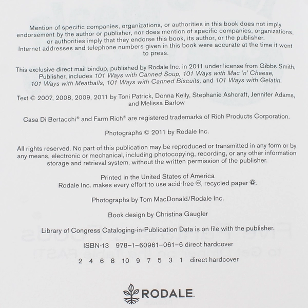 Magical Meals Made Easy: 505 Family Favorites Cookbook by Rodale - Good Shape