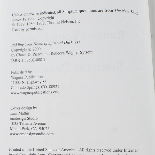 Ridding Your Home of Spiritual Darkness by Chuck Pierce & Rebecca Wagner