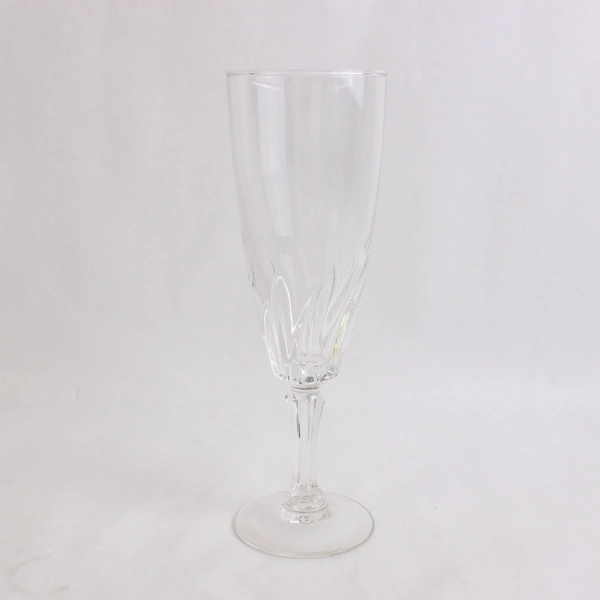 Set of 6 Cristal d'Arques Flamingo Blown Glass Champagne Flutes 7.25 Inch