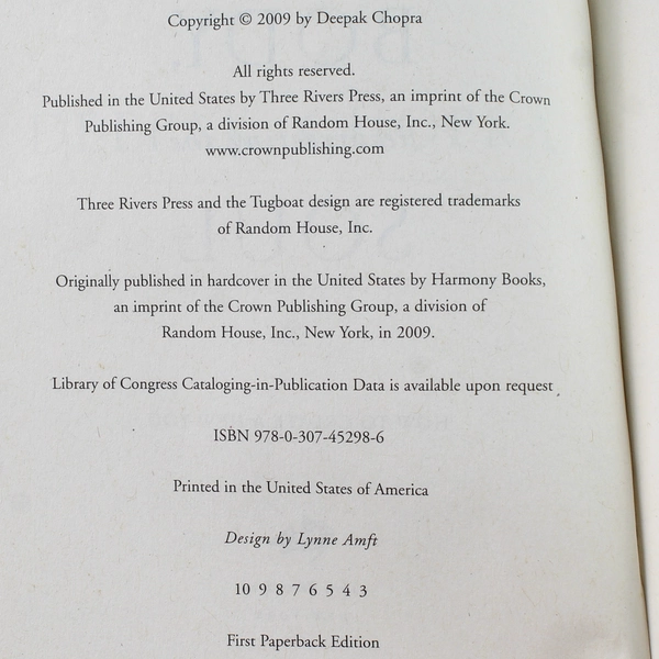 Reinventing the Body Resurrecting the Soul by Deepak Chopra Paperback 2010