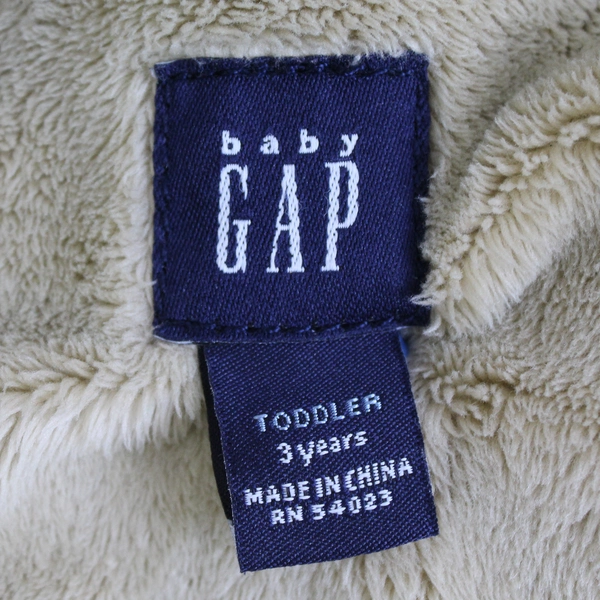 Baby Gap Toddler 3Y Jean Jacket Fleece Lined Shearling Snap Button Butterfly