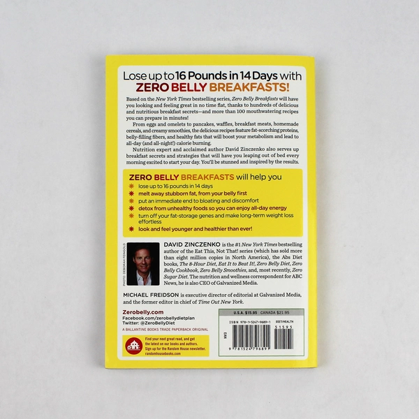 Zero Belly Breakfasts by David Zinczenko More Than 100 Recipes 2017 Paperback
