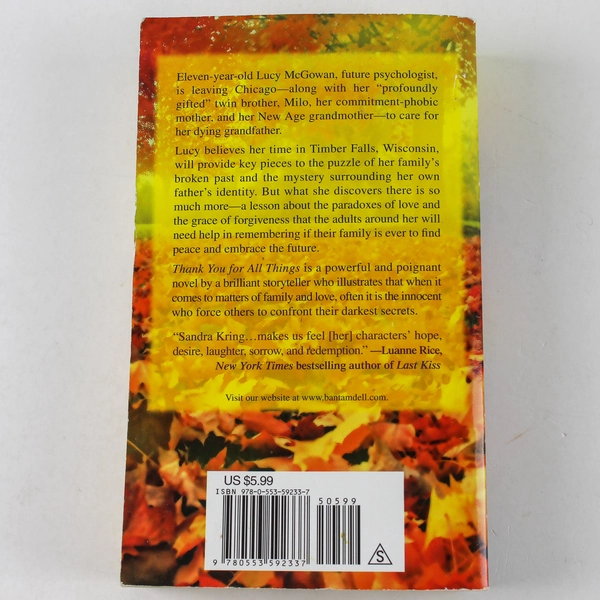 Thank You for All Things by Sandra Kring 2008 Paperback