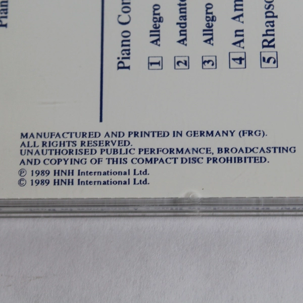 Gershwin Piano Concerto in F CD 1989 Naxos Various Artists Jazz Classical Music