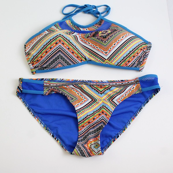 Tinibikini Bikini Set Women's Halter Top Size Medium Bottom Size Large