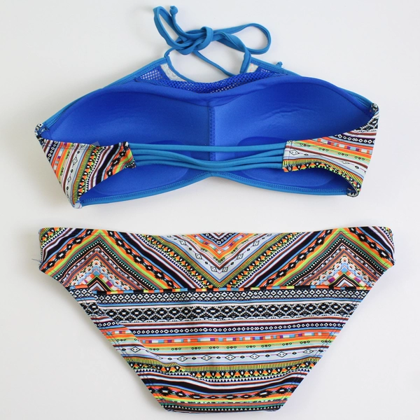 Tinibikini Bikini Set Women's Halter Top Size Medium Bottom Size Large