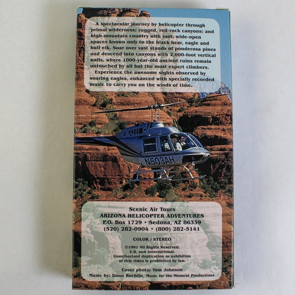 A View From Above VHS 1991 Arizona Helicopter Scenic Tour Adventure