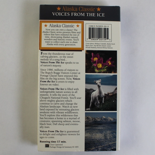 Alaska Classic Voices From The Ice VHS Sealed 1991 Award Winning Film