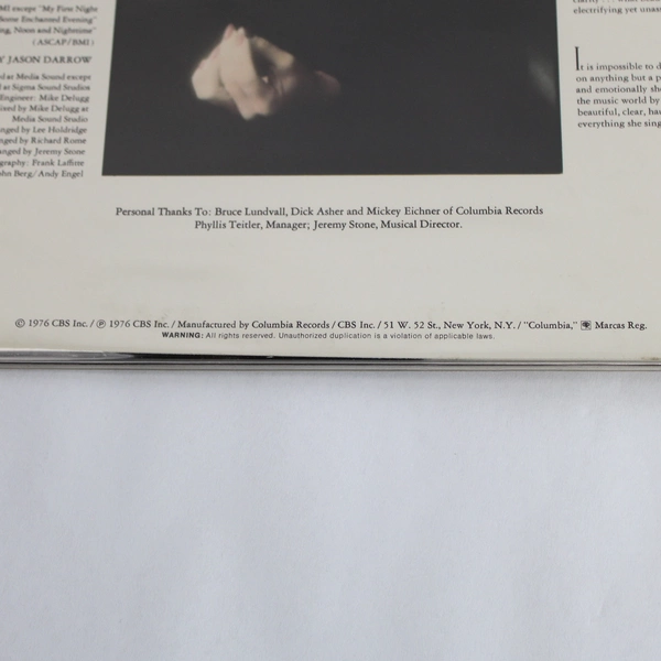 Jane Olivor First Night 1977 Vinyl LP - Good Condition Pop Ballad Record