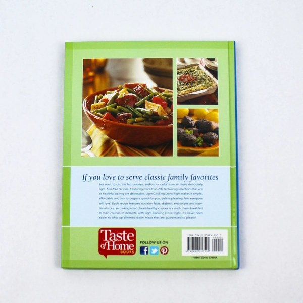 Taste of Home Light Cooking Done Right Cookbook 2009 HC - 200 Slimmed Classics