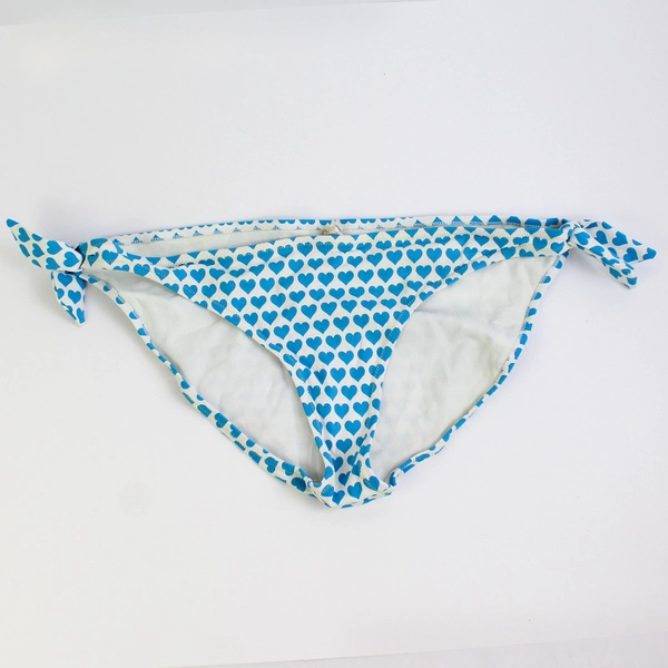 American Eagle Bikini Bottom Women's Large Blue Hearts 54485