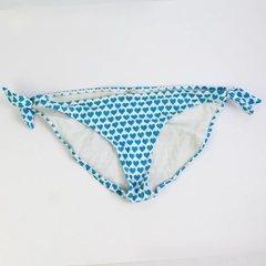 American Eagle Bikini Bottom Women's Large Blue Hearts 54485