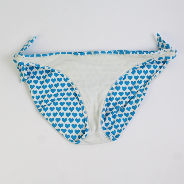American Eagle Bikini Bottom Women's Large Blue Hearts 54485