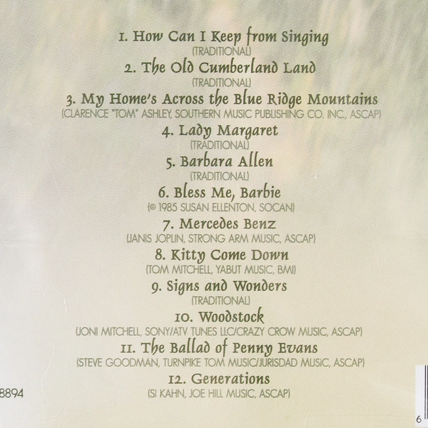 Carol Ponder Little Journeys A Capella Ballads Folk Songs CD 2000 Sealed