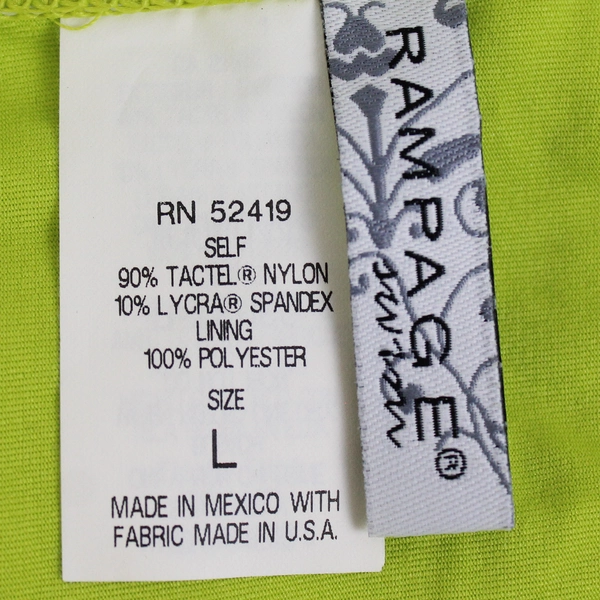 Rampage Swim Bikini Bottom Women's Large Green 52419