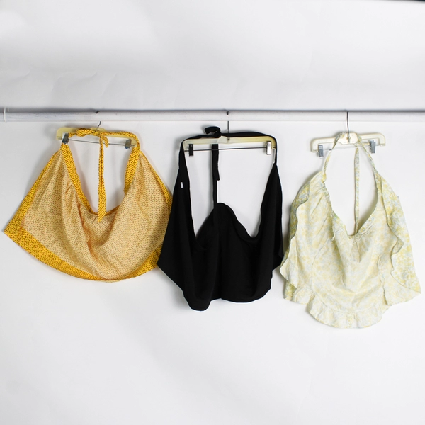 Lot of 3 Women's Floral Patterned Half Aprons