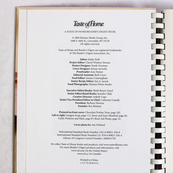 Taste of Home's Fast Fixes with Mixes 2006 Hardcover Spiral Bound
