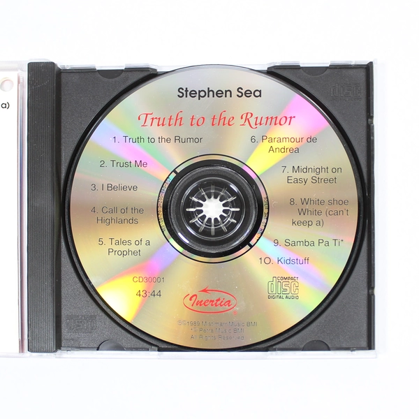 Stephen Sea Truth to the Rumor CD 1989 Inertia Music Good Condition