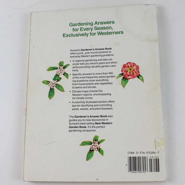 Sunset Gardener's Answer Book 1983 Paperback - Gardening Guide in Good Condition