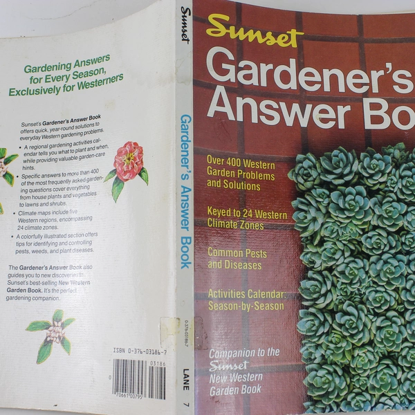 Sunset Gardener's Answer Book 1983 Paperback - Gardening Guide in Good Condition