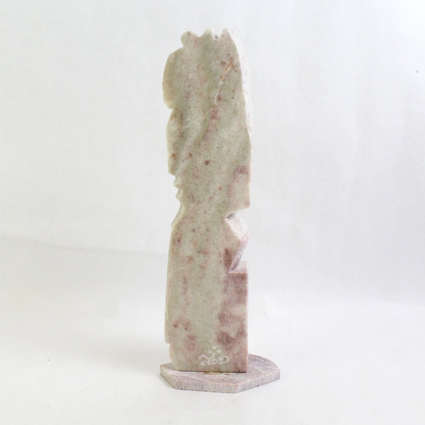 Ruby's Inn Native American Carved Marble Statue 10" Tall