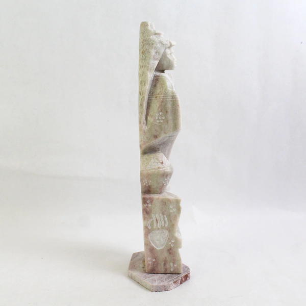Ruby's Inn Native American Carved Marble Statue 10" Tall