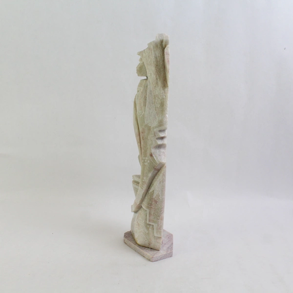 Ruby's Inn Native American Carved Marble Statue 10" Tall