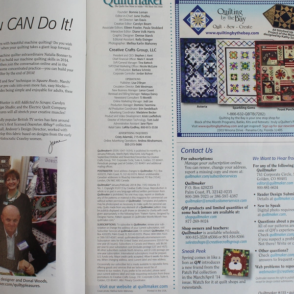 Lot of 2 Quilting Magazines: Fons & Porter's Love of Quilting & Quiltmaker 2014