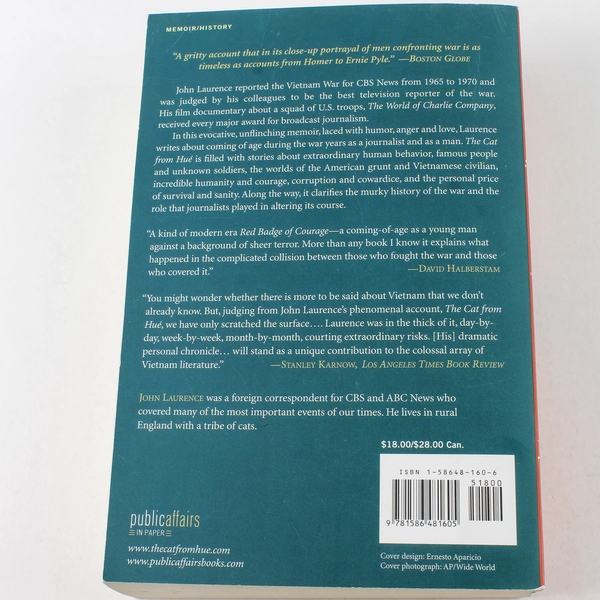 The Cat from Hue by John Laurence - Vietnam War Story Paperback Book