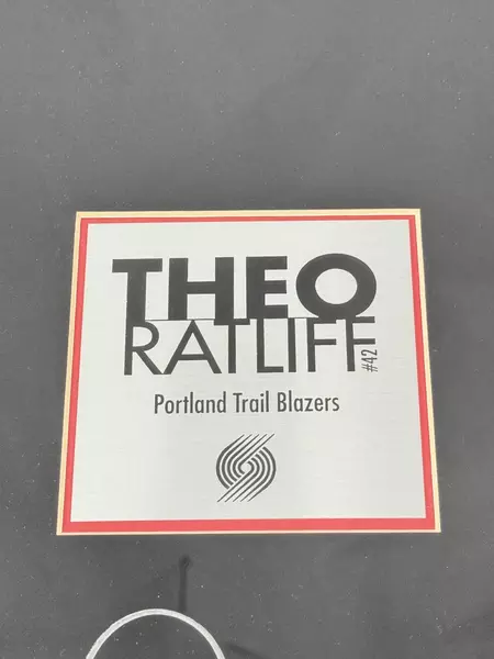 2005 Signed Portland Trailblazers Theo Ratcliff #42 Framed Photo With COA