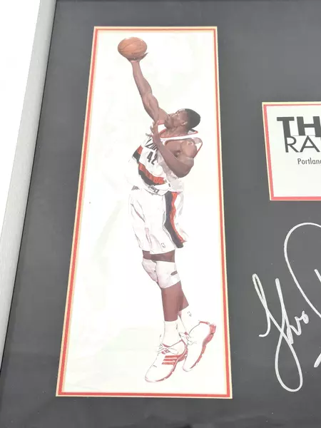 2005 Signed Portland Trailblazers Theo Ratcliff #42 Framed Photo With COA