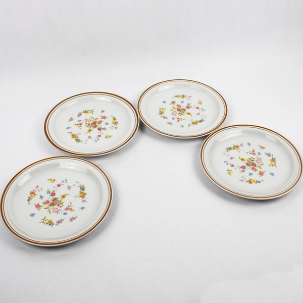Set Of 4 Colonial Stoneware Violet Salad Plates By MSI Japan 8 Inch