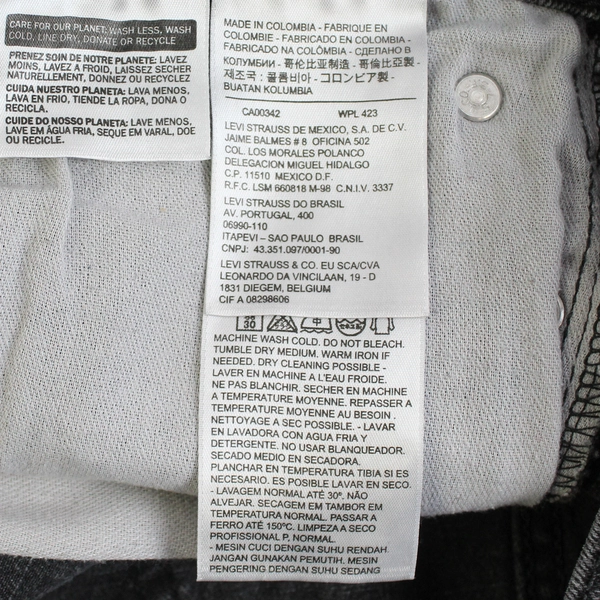 Levi's 514 Straight Jeans Men's W33 L30 Black Sundown 005140474