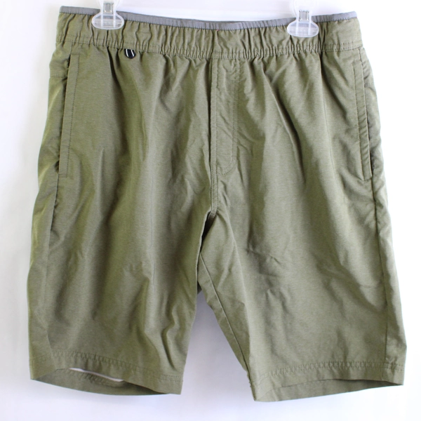 Voyager Solid Green Drawstring Bermuda Shorts Men's Size Medium
