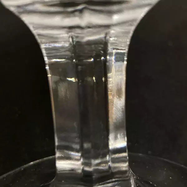 Lot of 4 Fenton Pineapple Clear Cut Glass Water Goblets 6 Inch