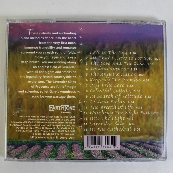 Gary Lamb Lavender Skies CD 1999 New Age Music Earthtone Records ETD7906