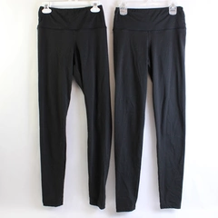 Set of 2 Felina Solid Black Athleisure Leggings Women's Size Small