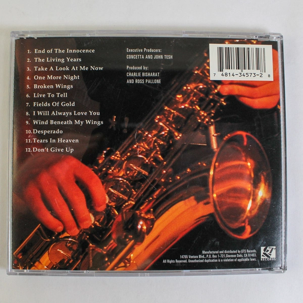 The John Tesh Project Sax By The Fire CD 1995 GTS Records Jazz Good Condition