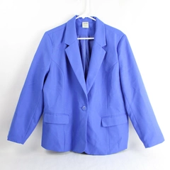 Blair Blue Single Button Blazer With Shoulder Pads Women's Size 16PT