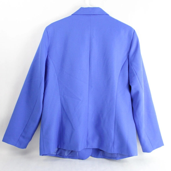 Blair Blue Single Button Blazer With Shoulder Pads Women's Size 16PT